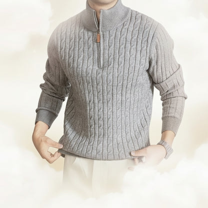 Half-Zip Textured Sweater