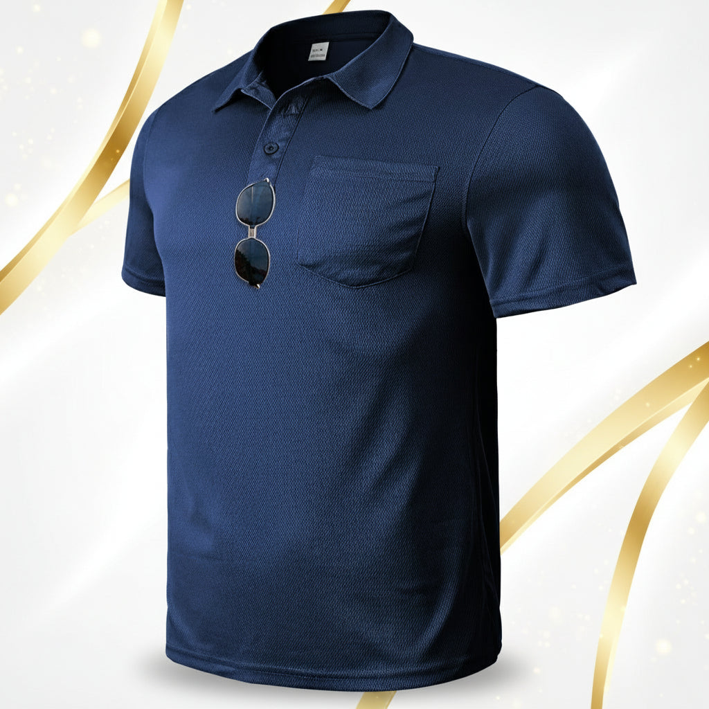 Sporty Mesh Button-Down Shirt