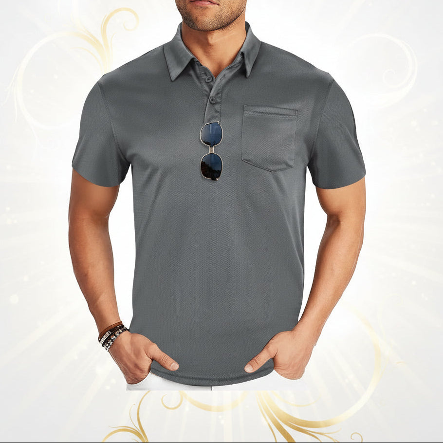 Sporty Mesh Button-Down Shirt