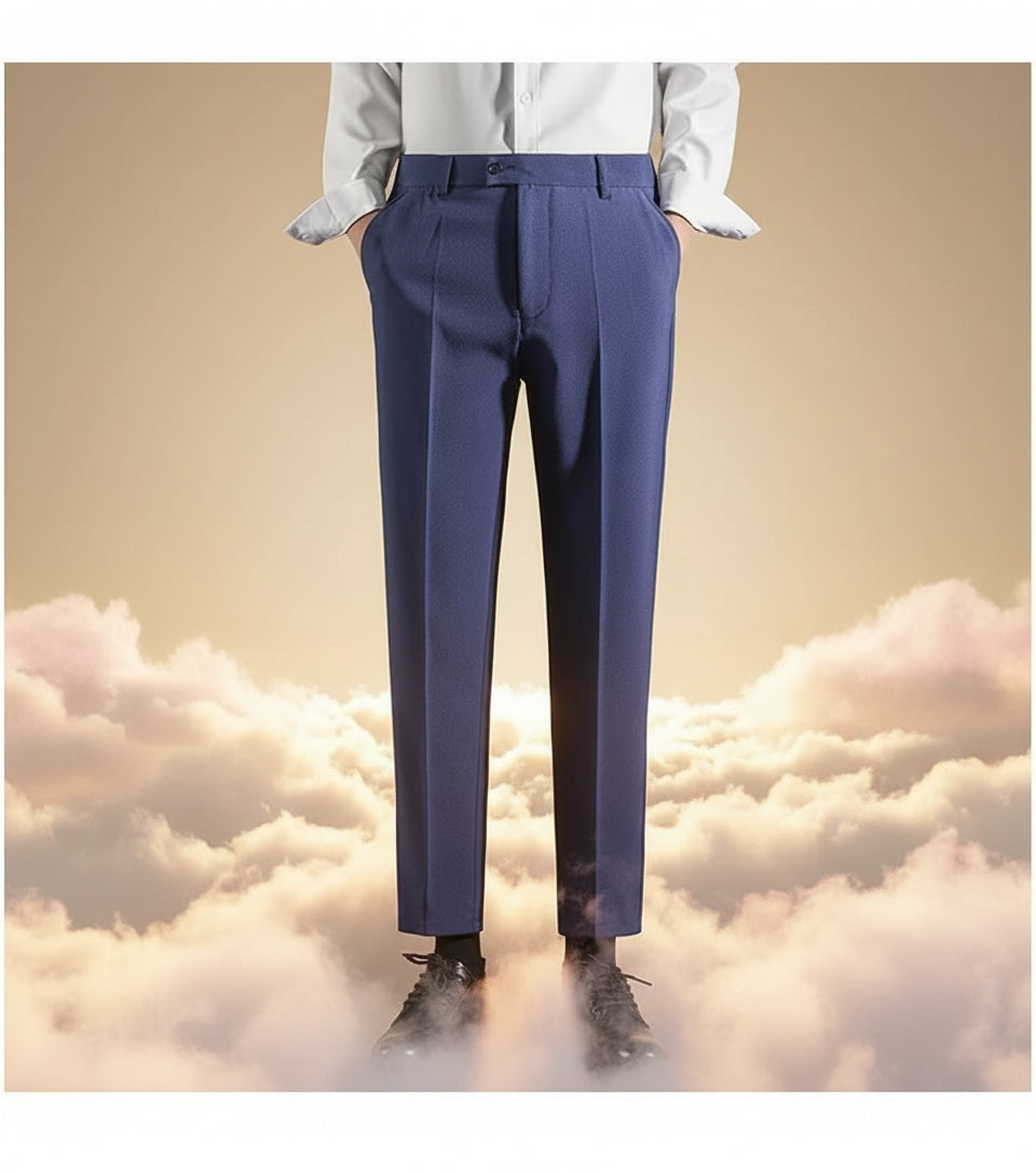 Slim Fit Draped Suit Pants