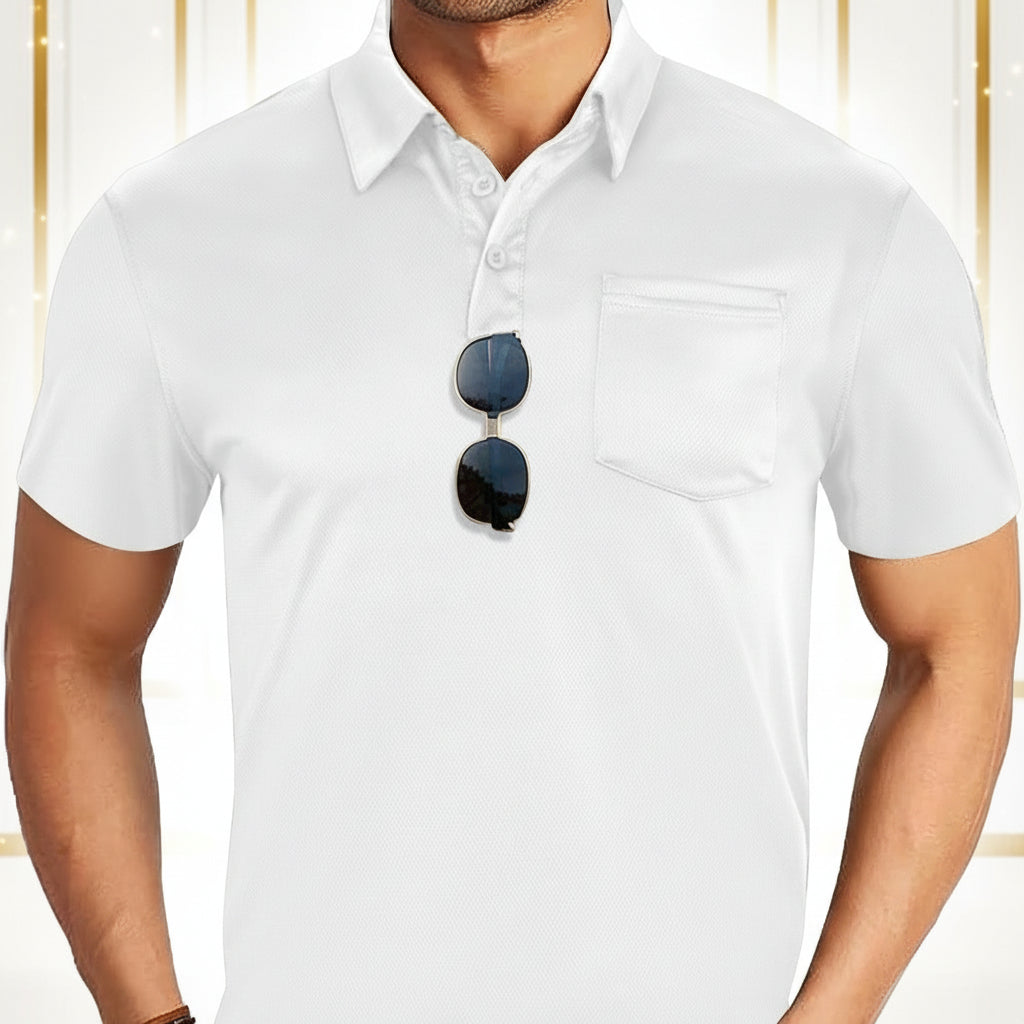 Sporty Mesh Button-Down Shirt