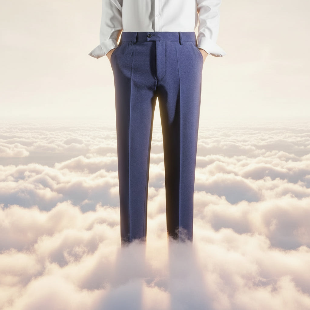 Slim Fit Draped Suit Pants