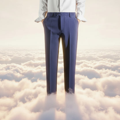 Slim Fit Draped Suit Pants