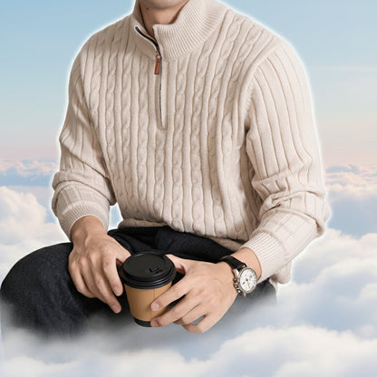 Half-Zip Textured Sweater