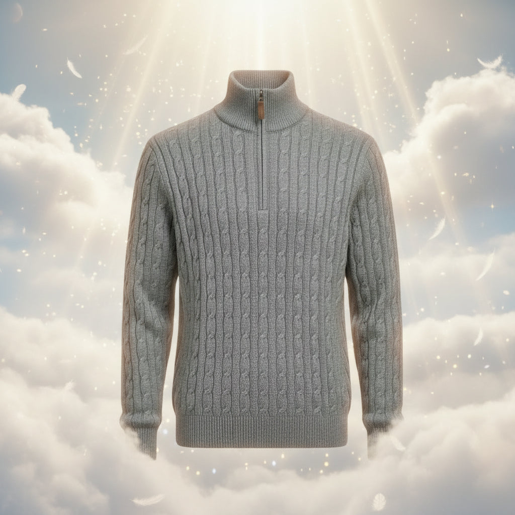 Half-Zip Textured Sweater