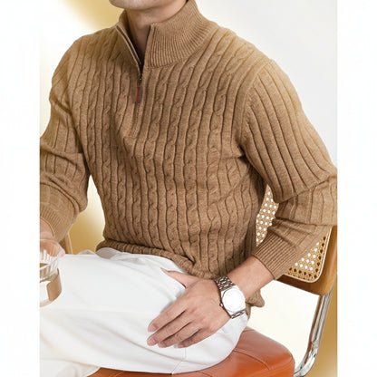 Half-Zip Textured Sweater