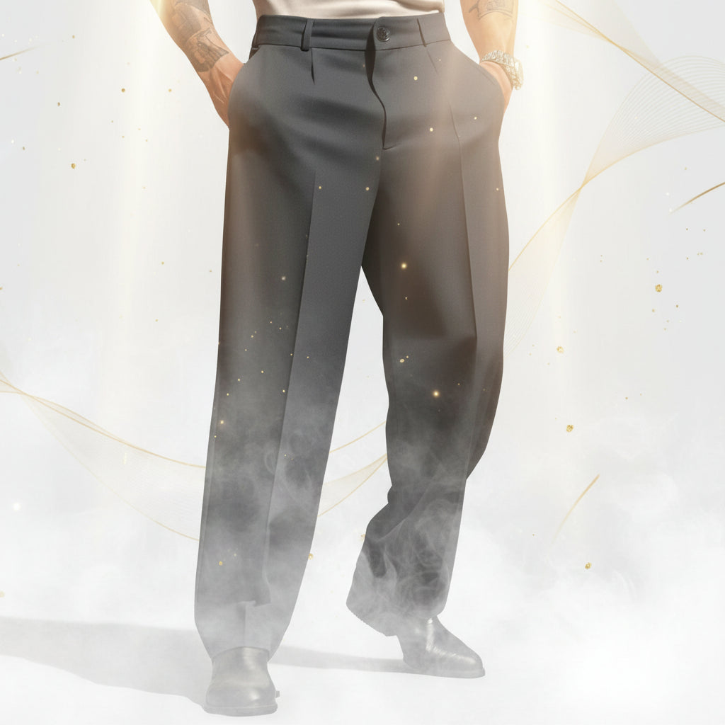 Classic Straight-Leg Suit Trousers